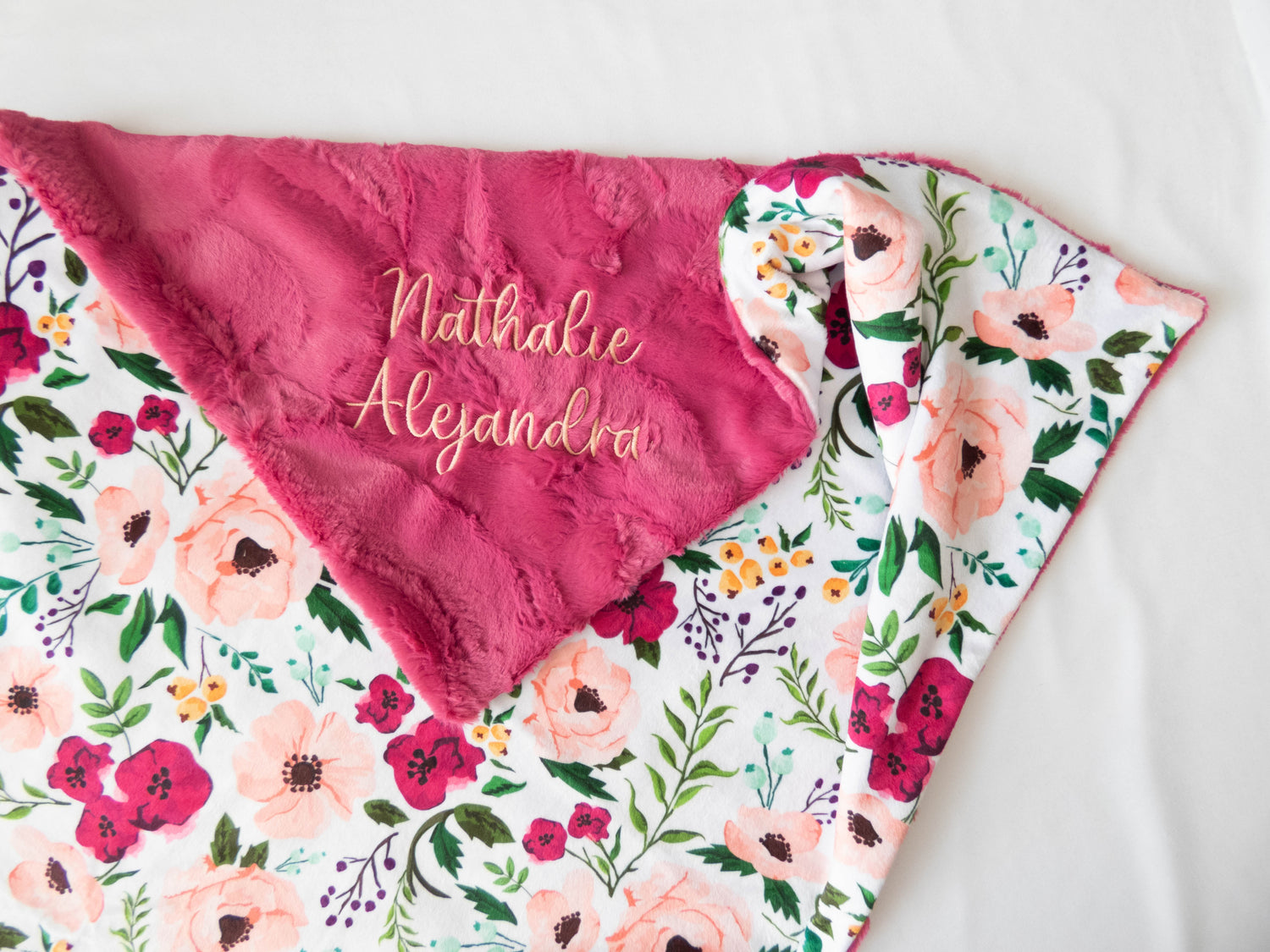 Josie Floral Baby Blanket - Main Image