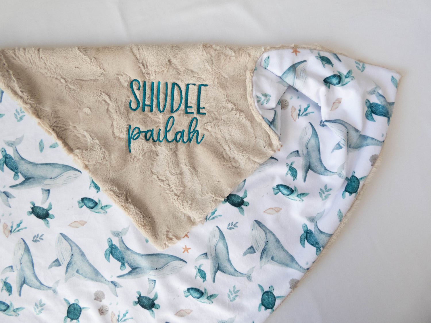 Under The Sea Personalized Baby Blanket - Main Image