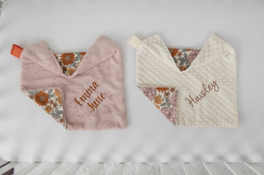 Golden Girl Vintage Floral Baby Blanket