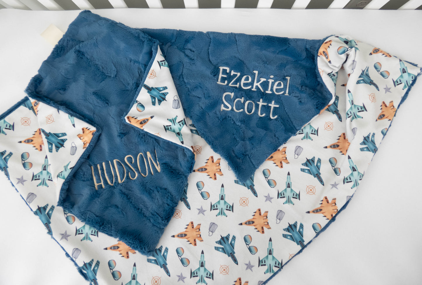 Fighter Jets Personalized Baby Blanket