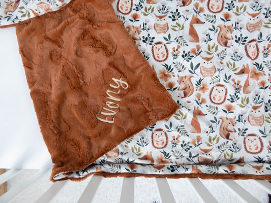 Wild Animal Party Personalized Child Blanket