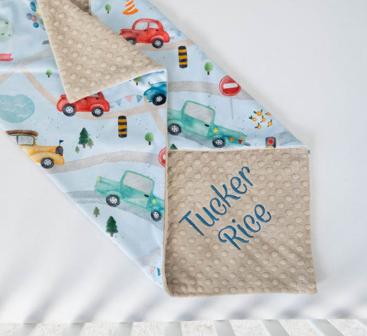 Cars Personalized Baby Blanket