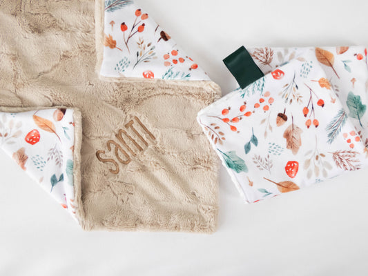 Autumn Forest Personalized Lovey Size