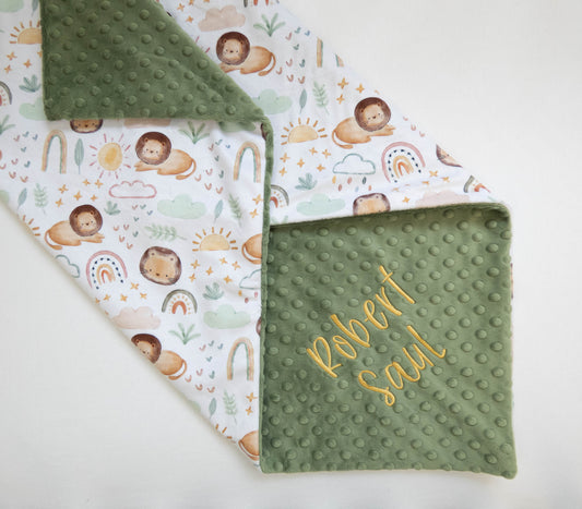 Little Lion Personalized Baby Blanket