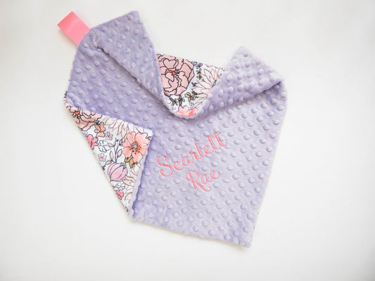 Summer Floral Personalized Lovey Size