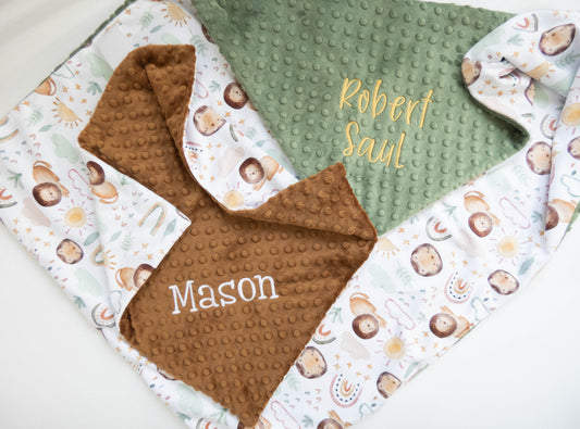 Little Lion Personalized Baby Blanket