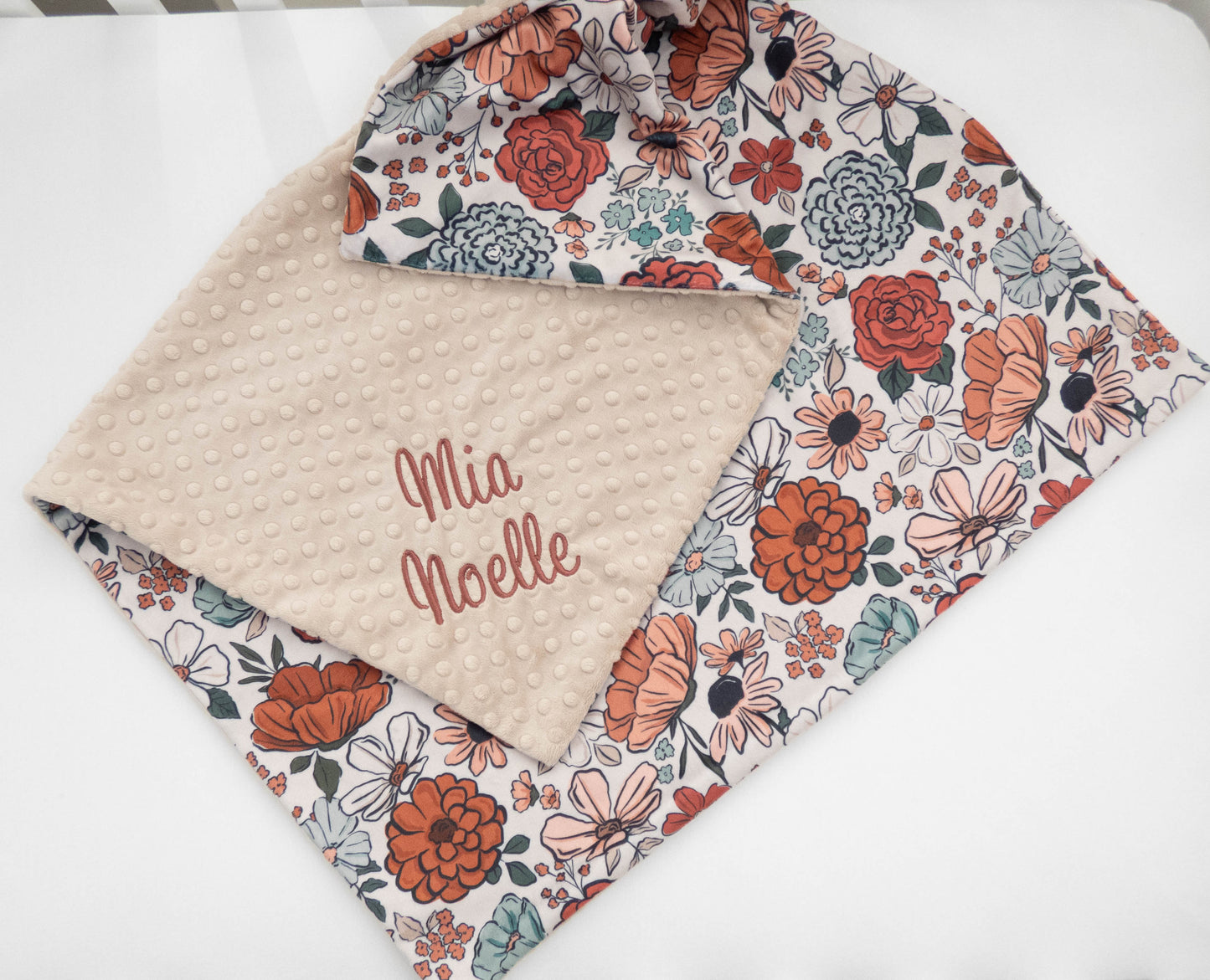 Montana Bloom Floral Personalized Baby Blanket