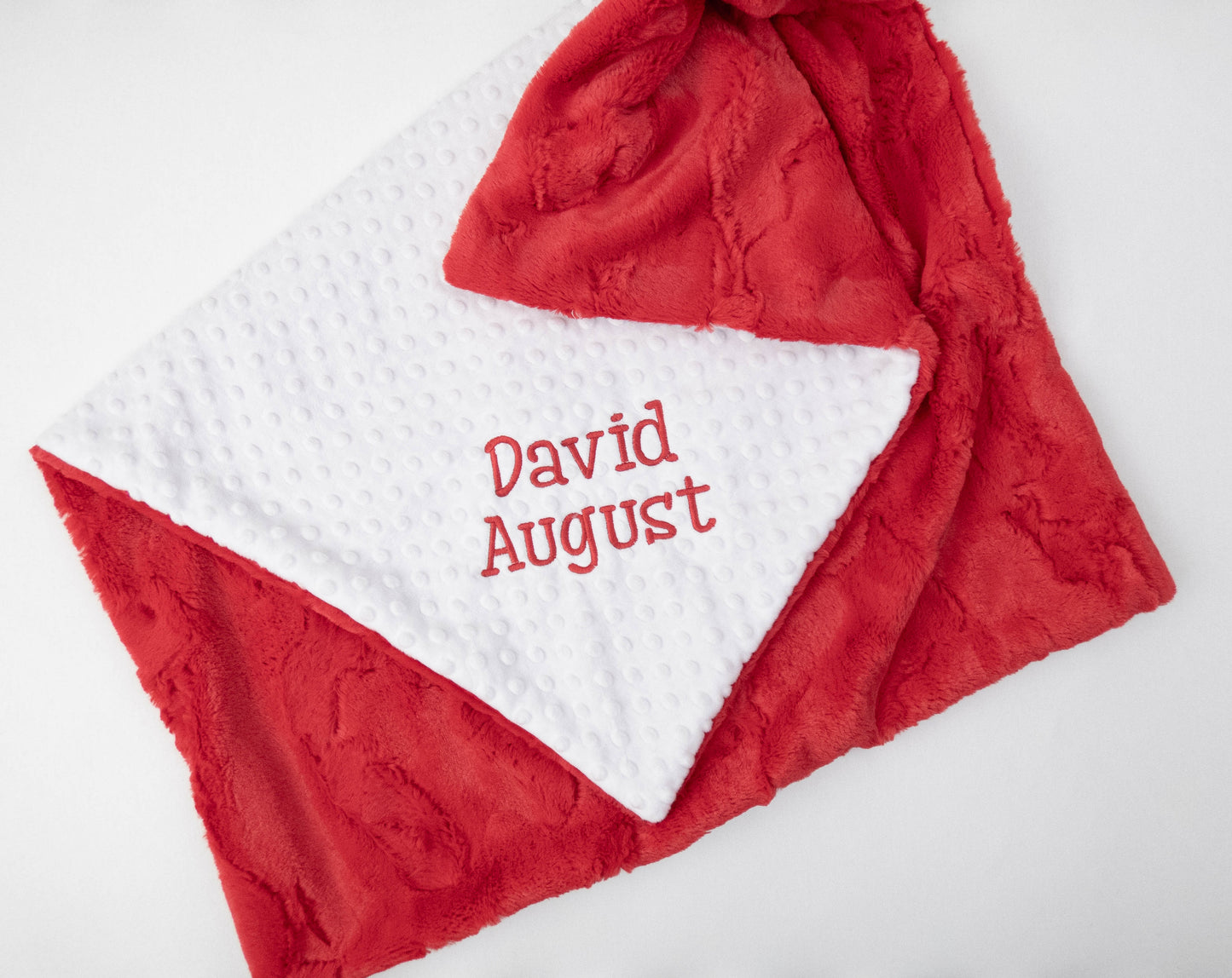 Pink Double Minky Personalized Baby Blanket