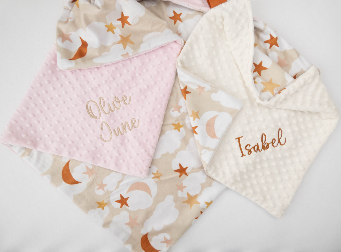 Neutral Stars Personalized Baby Blanket