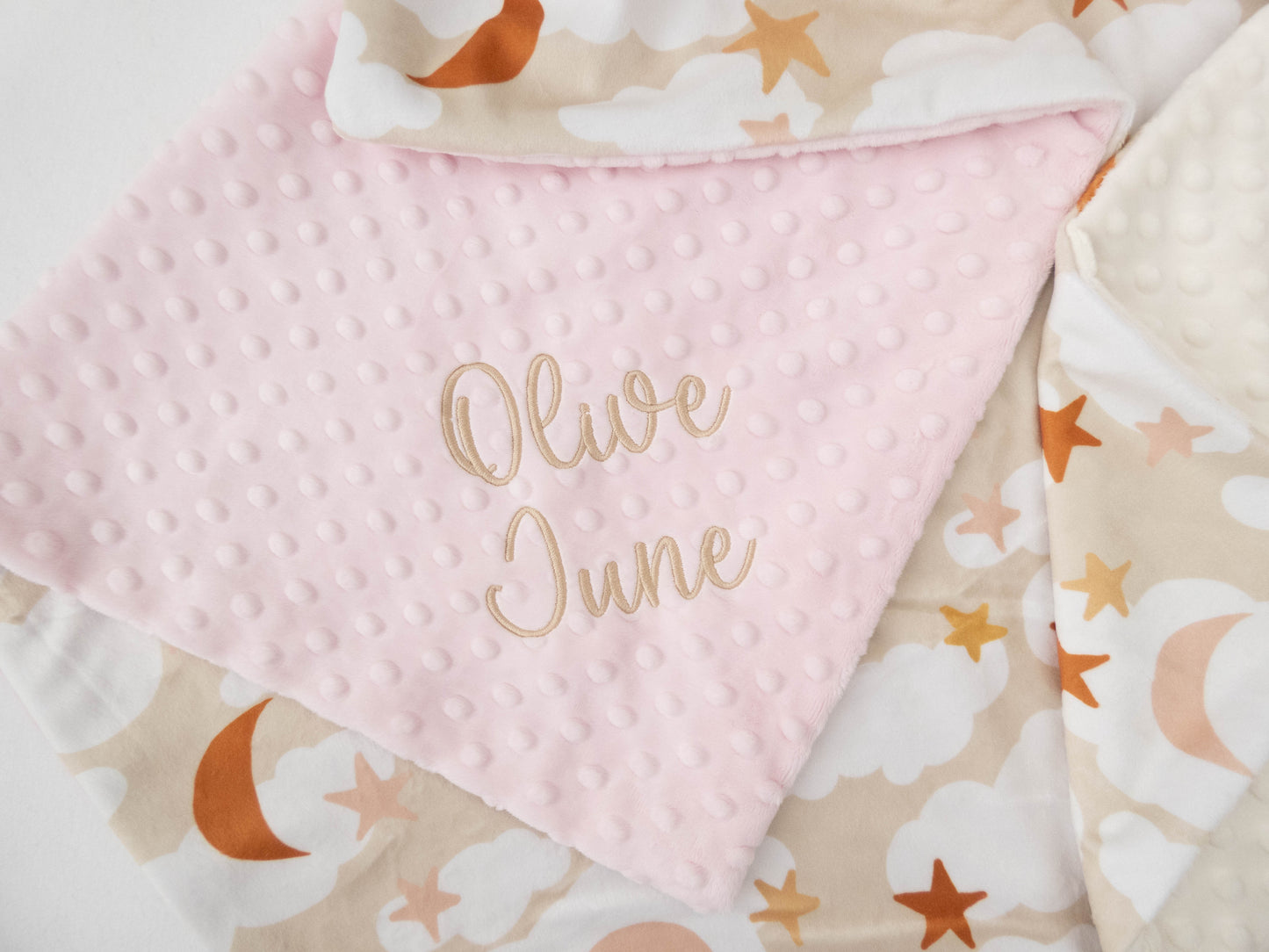 Neutral Stars Personalized Baby Blanket