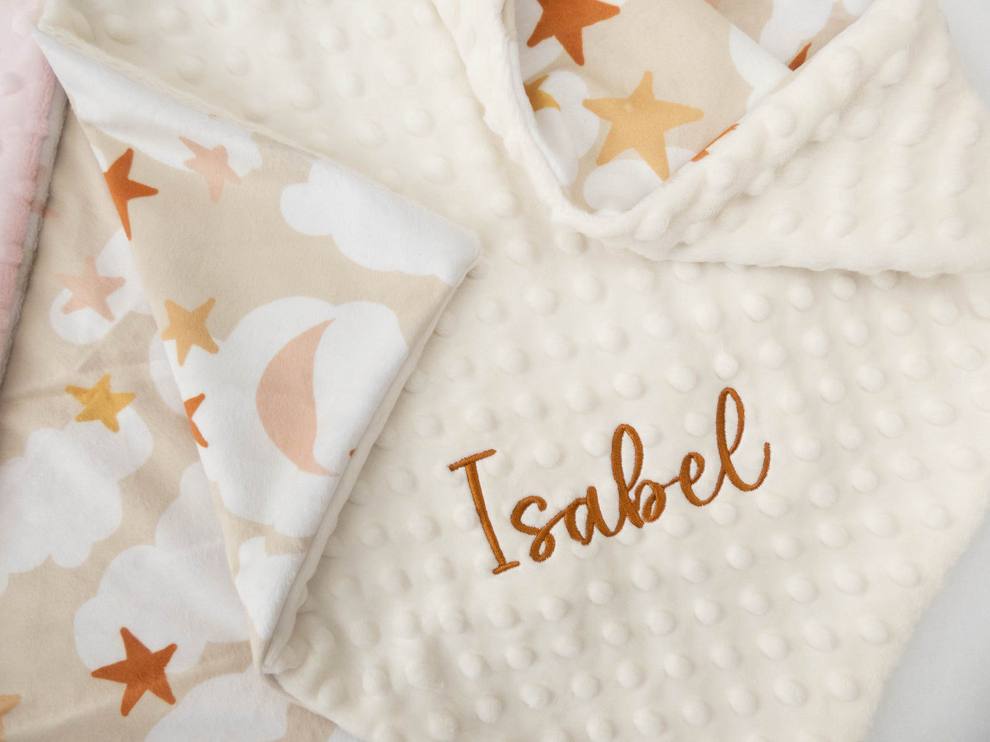 Neutral Stars Personalized Baby Blanket