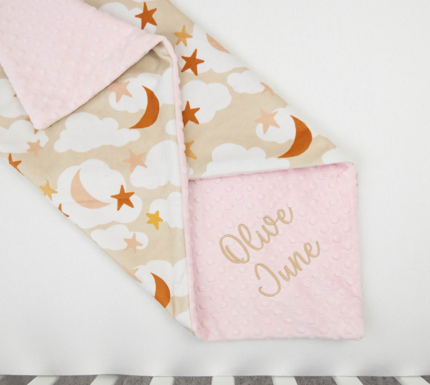 Neutral Stars Personalized Baby Blanket