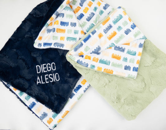 Building Blocks Personalized Baby Blanket