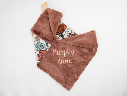 Montana Bloom Floral Personalized Lovey Size