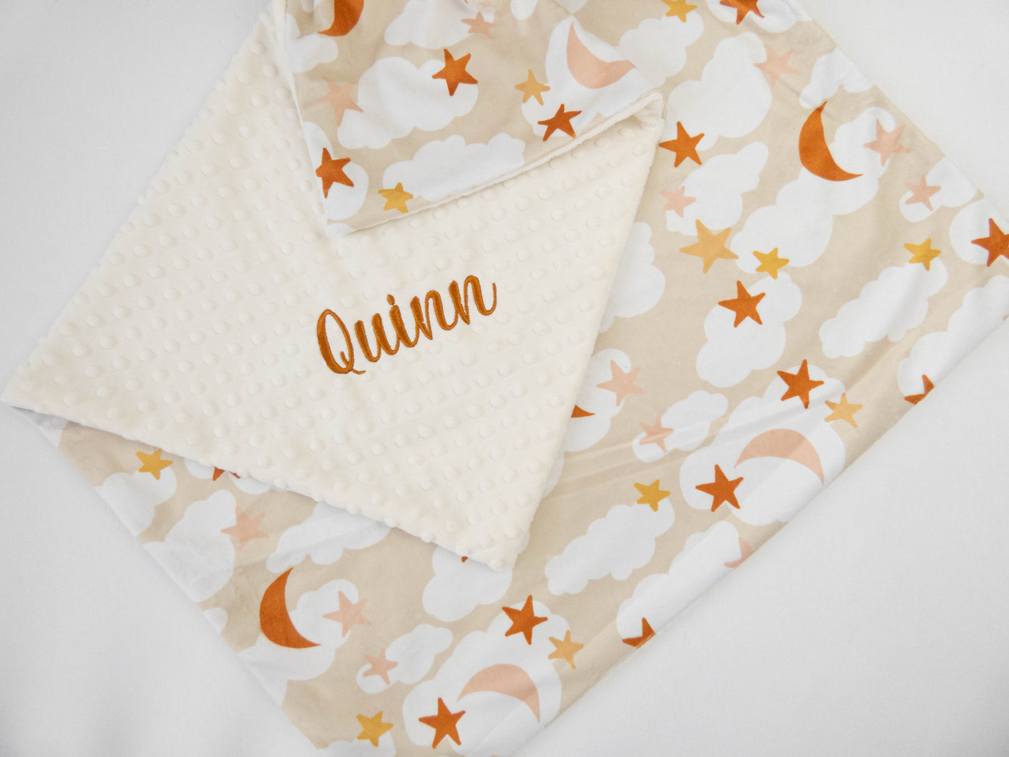 Neutral Stars Personalized Baby Blanket