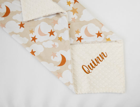 Neutral Stars Personalized Baby Blanket