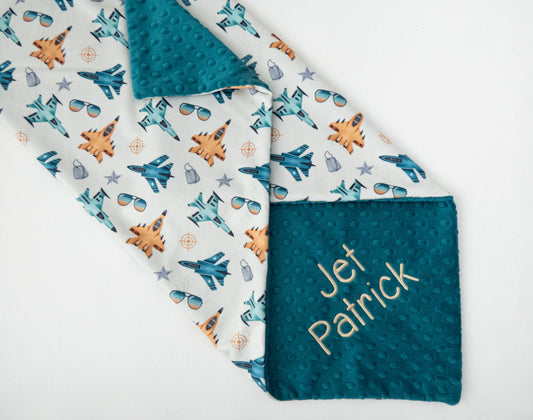 Fighter Jets Personalized Baby Blanket