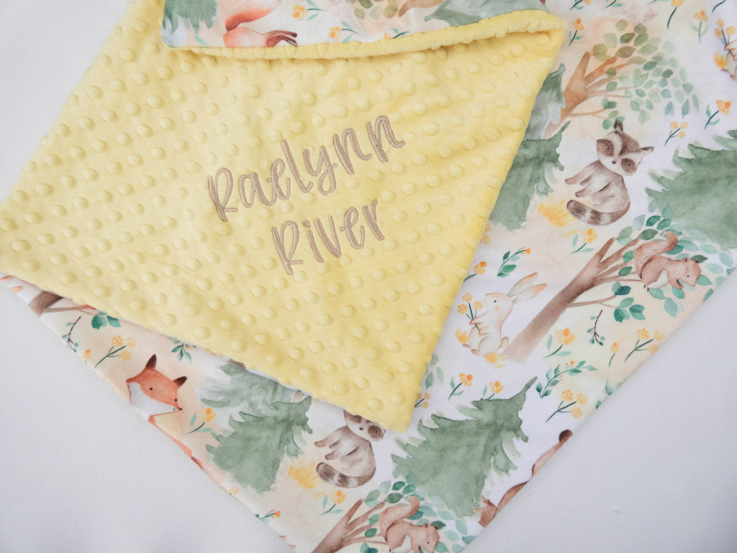 Forest Animals Sage Baby Blanket