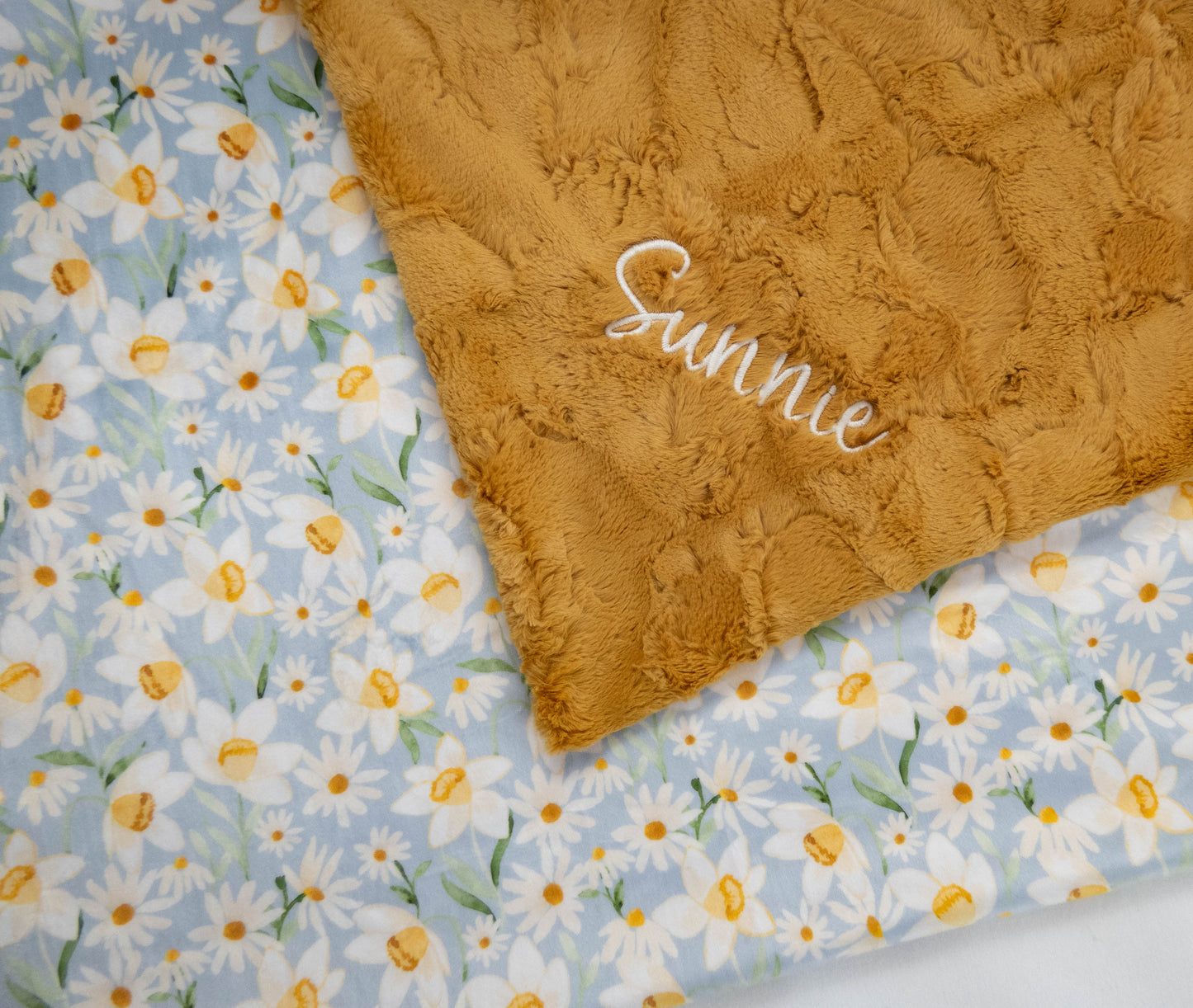 Daffodil Blues Personalized Baby Blanket