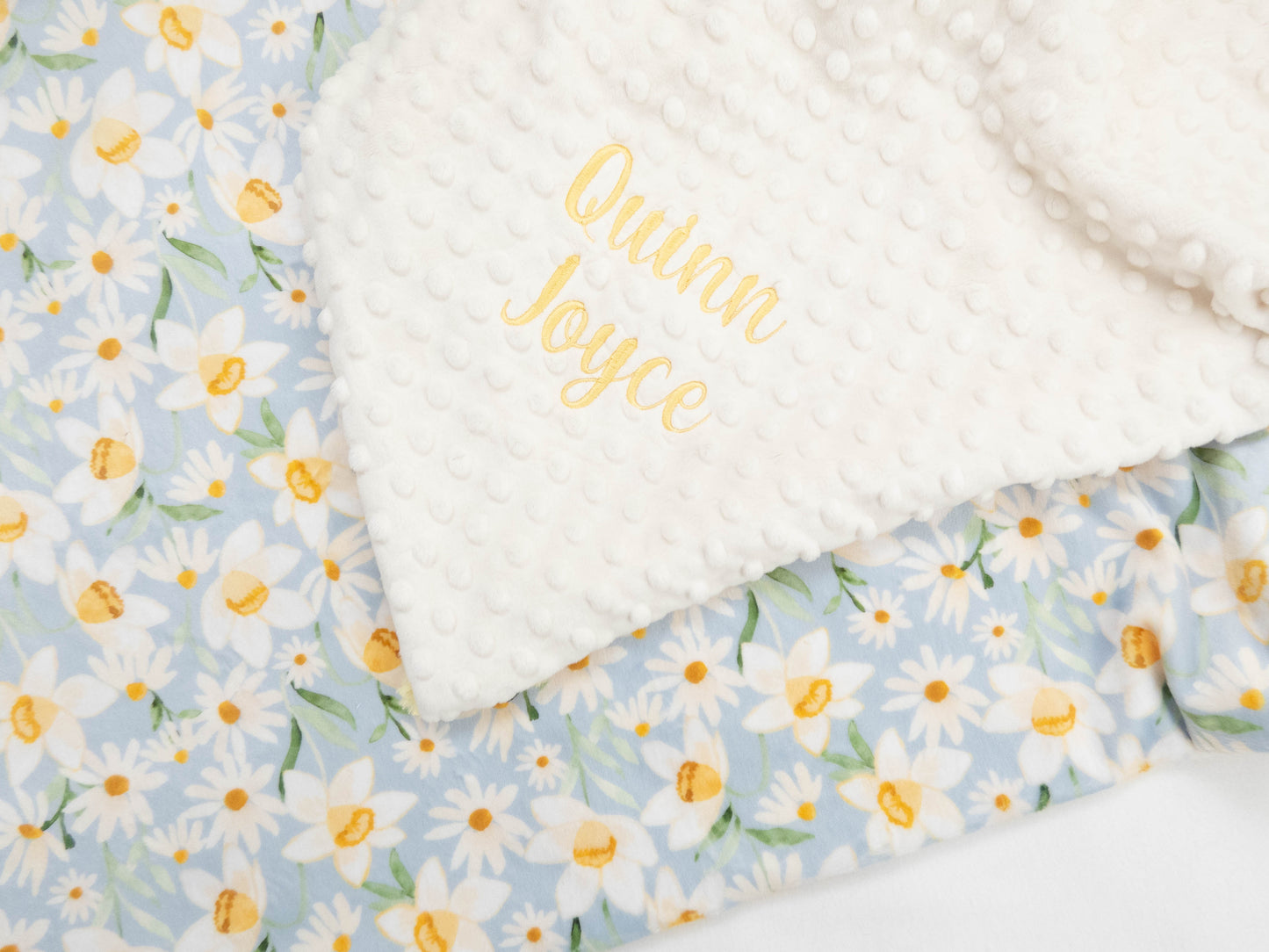 Daffodil Blues Personalized Baby Blanket
