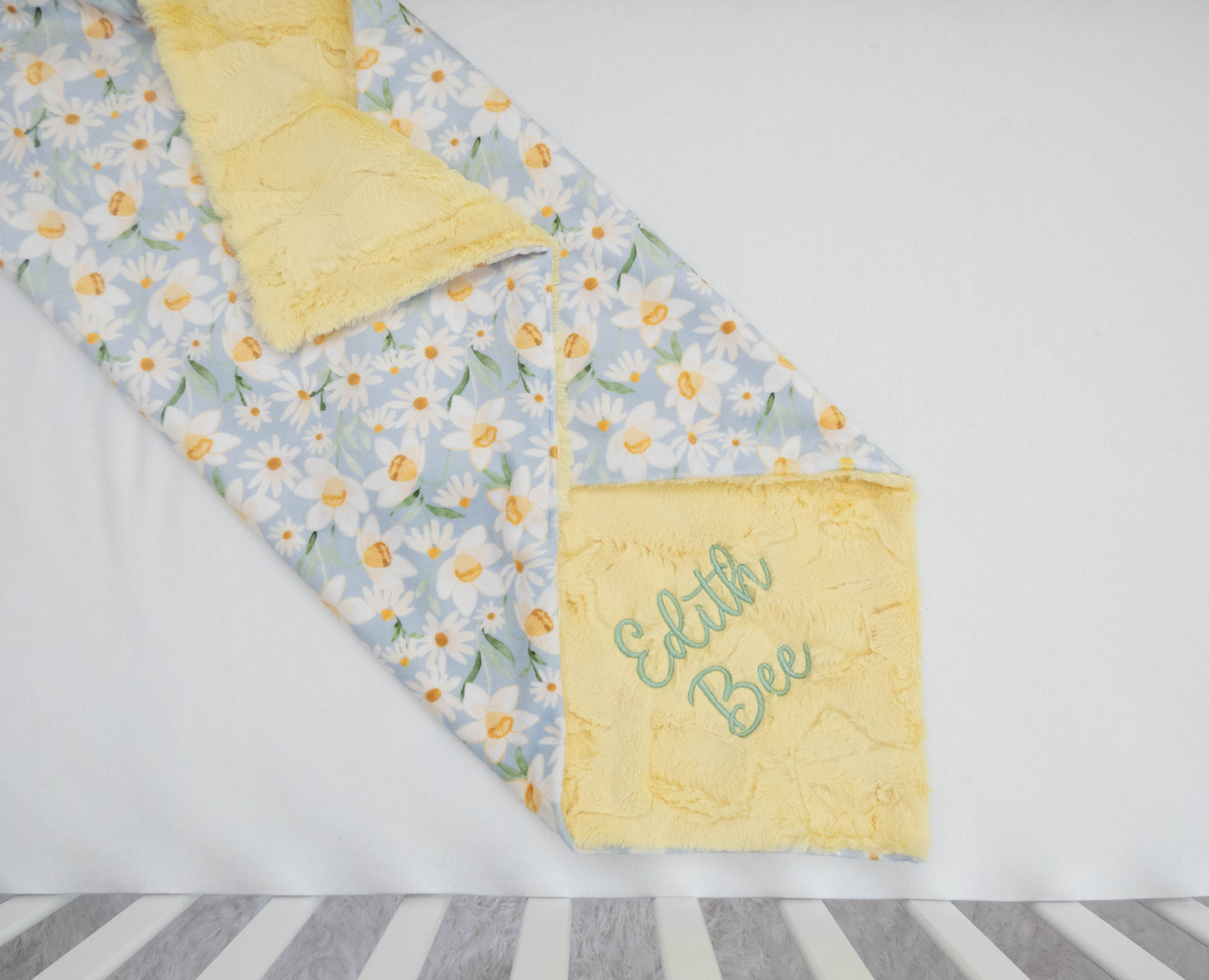 Daffodil Blues Personalized Baby Blanket