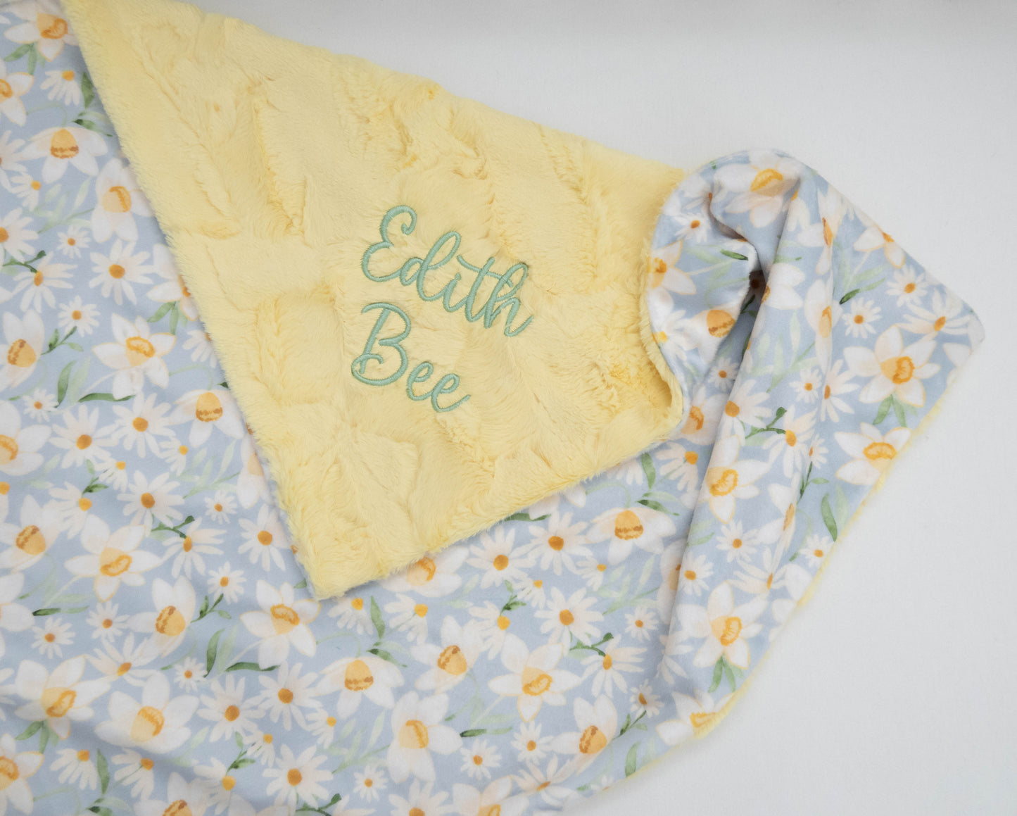 Daffodil Blues Personalized Baby Blanket