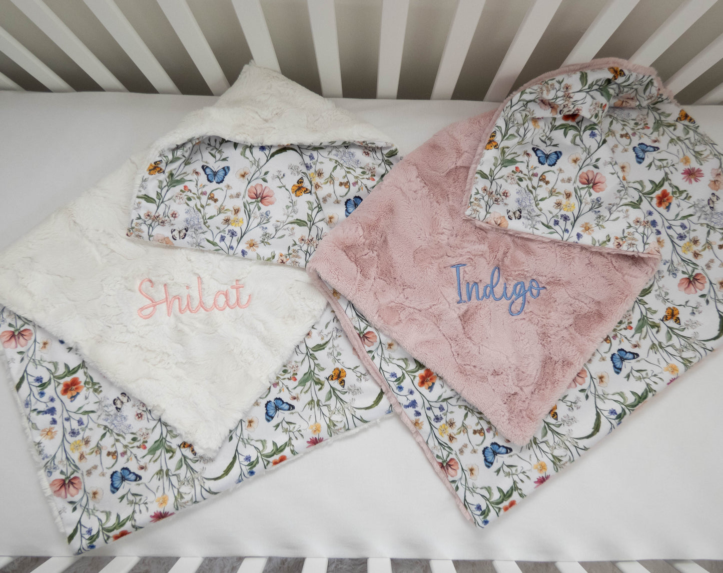 Wildflower Fields Floral Personalized Baby Blanket