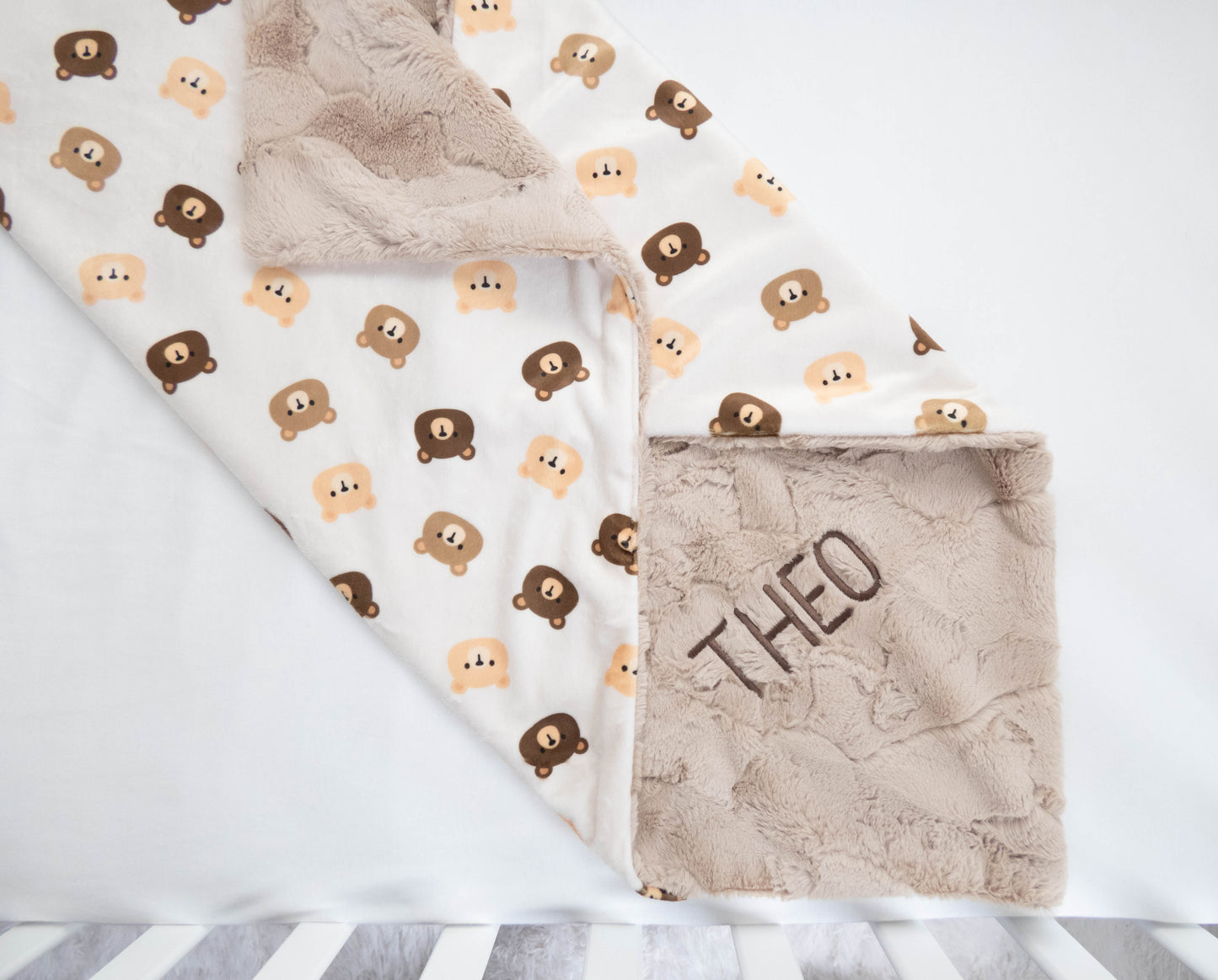 Teddy Bears Personalized Baby Size Blanket