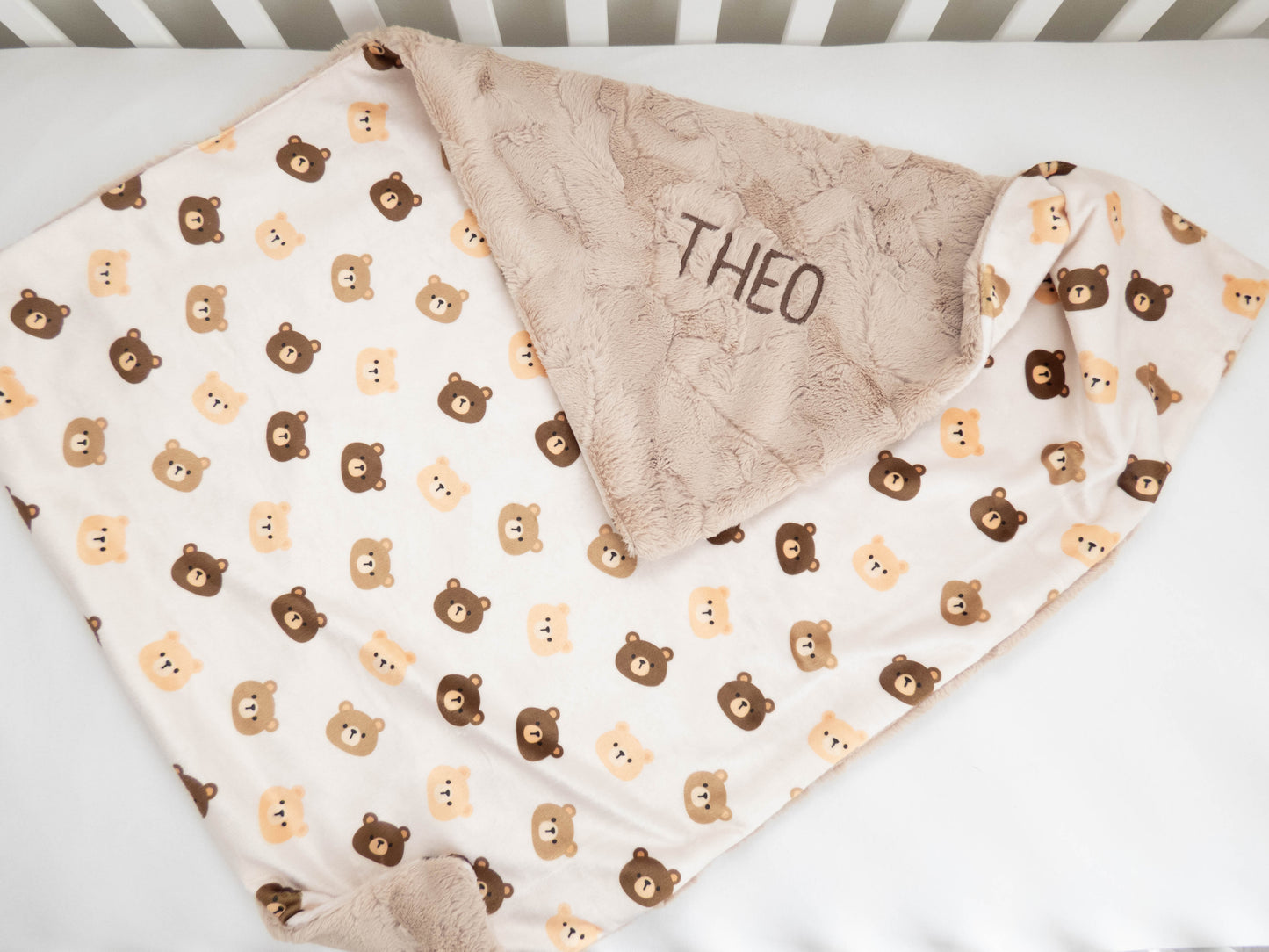 Teddy Bears Personalized Child Size Blanket