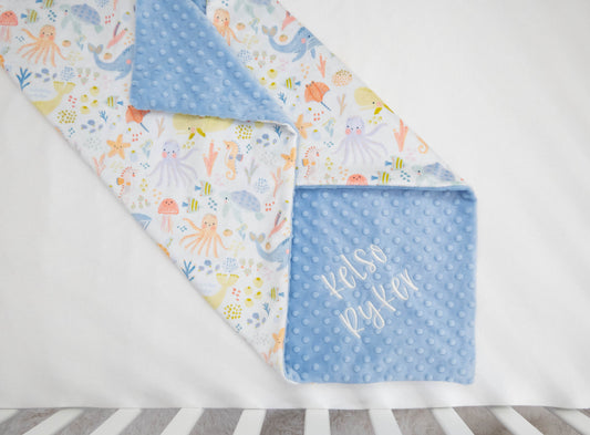 Ocean Friends Personalized Baby Blanket