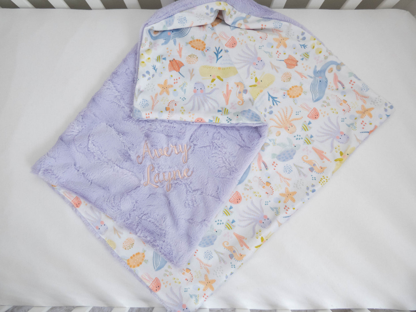 Ocean Friends Personalized Baby Blanket