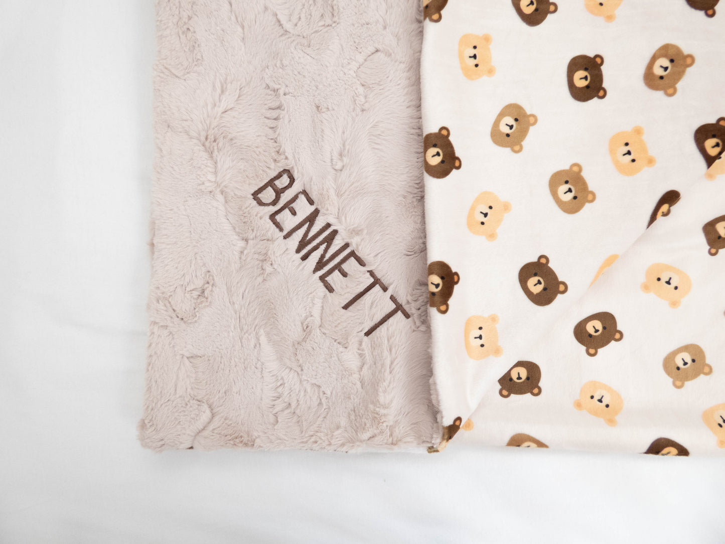 Teddy Bears Personalized Child Size Blanket