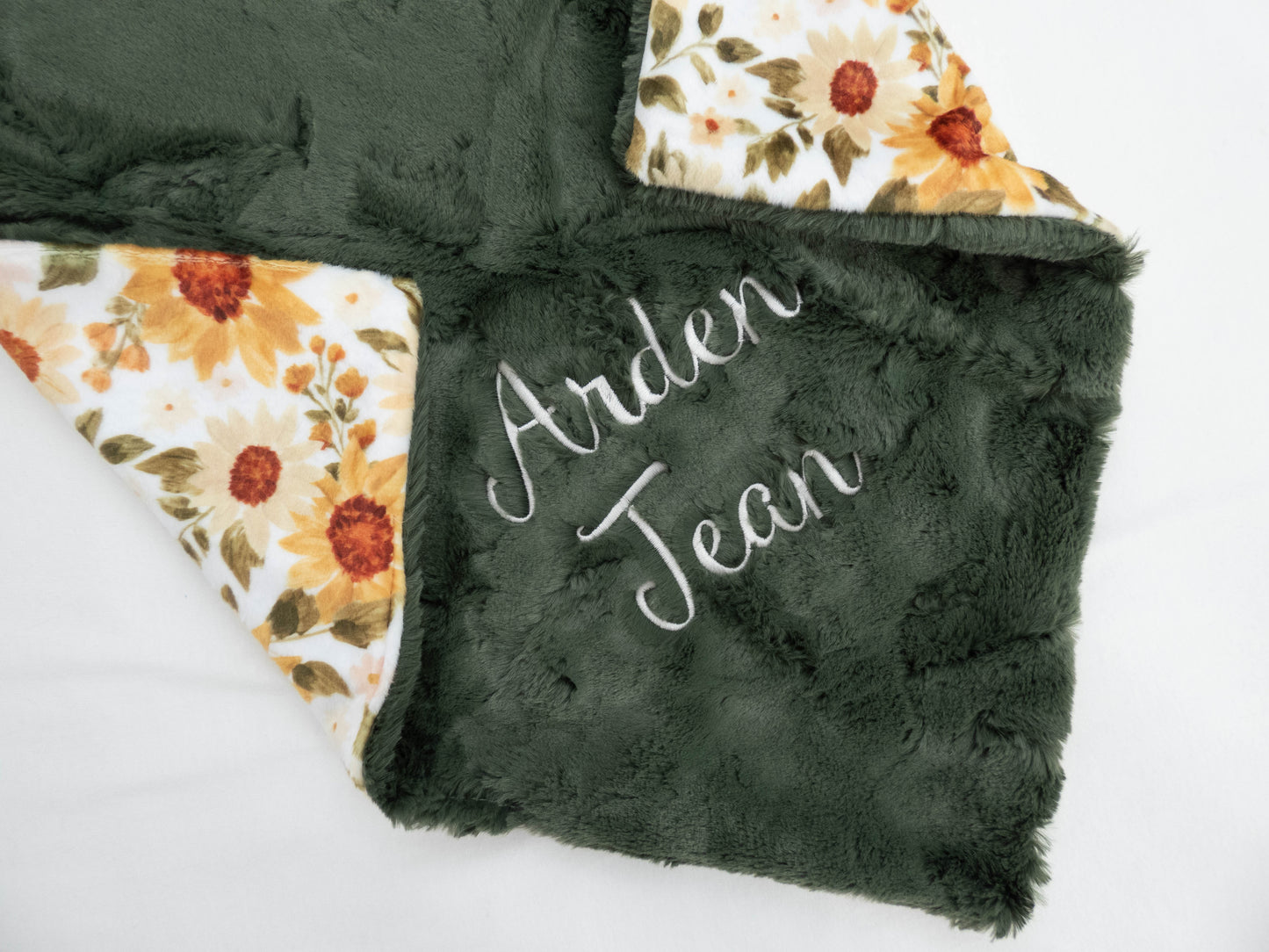 Sunny Sunflowers Personalized Lovey Size