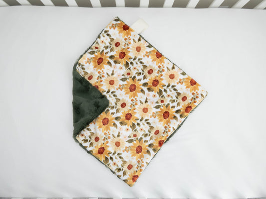 Sunny Sunflowers Personalized Lovey Size