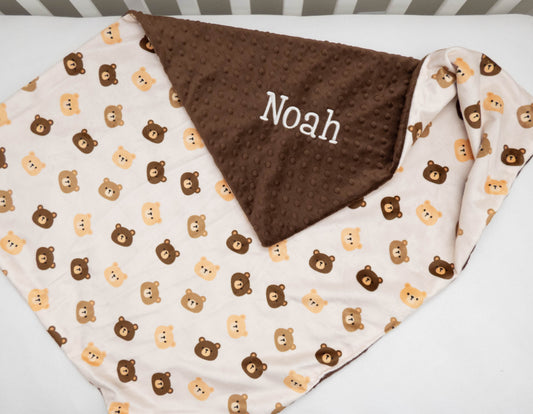 Teddy Bears Personalized Baby Blanket