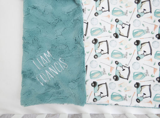 Golf Personalized Blanket Child Size
