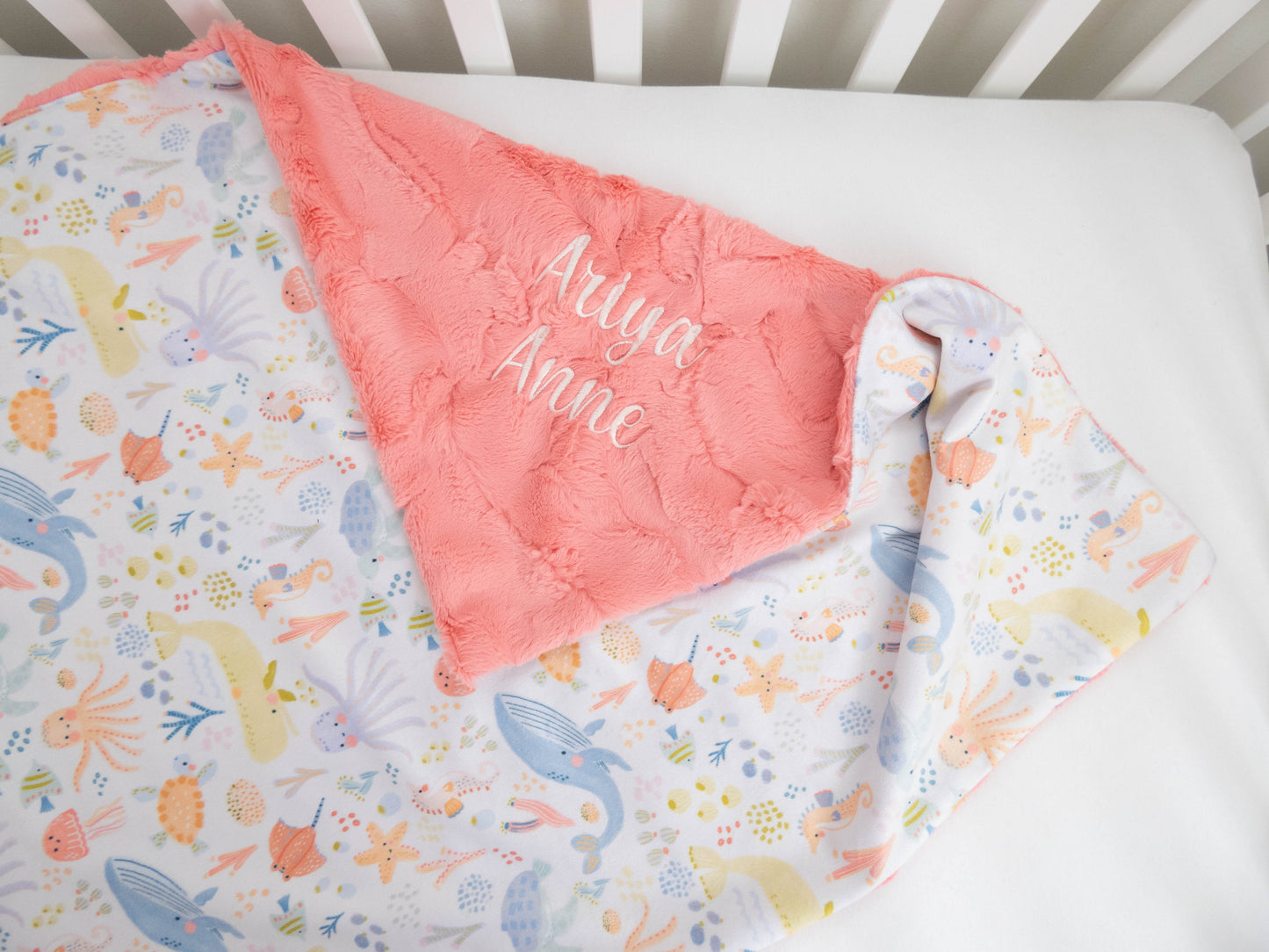 Ocean Friends Personalized Baby Blanket