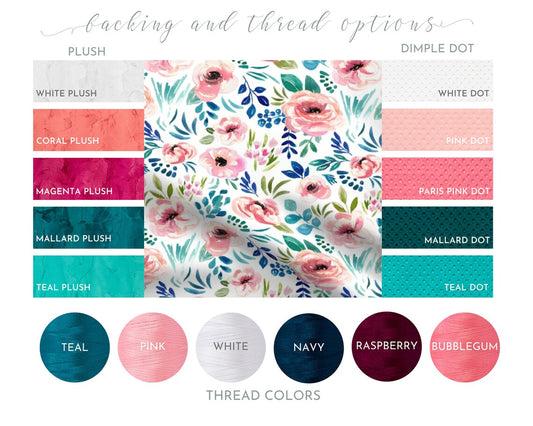 Avaleigh Floral Personalized Child Size Blanket