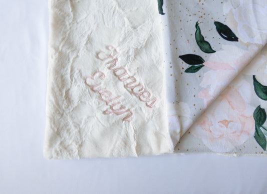 Vintage Blush Floral Child Blanket