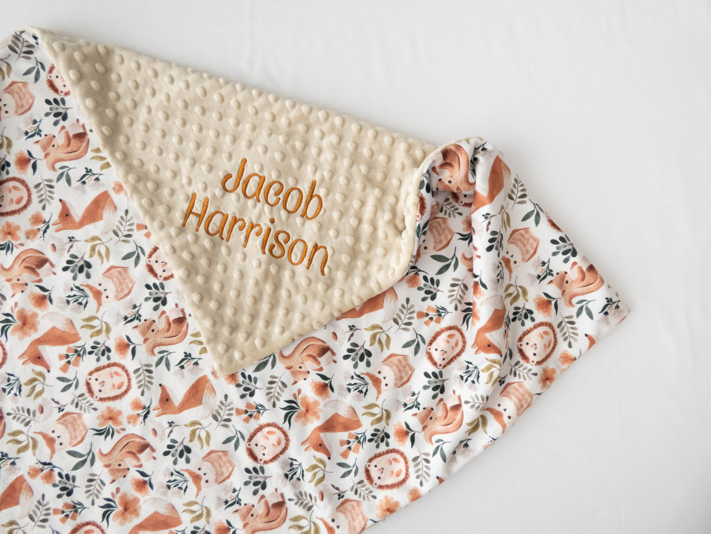 Wild Animal Party Woodland Personalized Baby Blanket