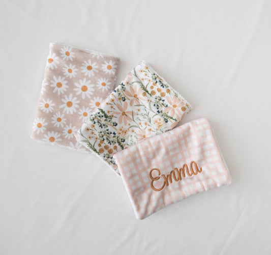 Add Embroidery to TWO Burp Cloths