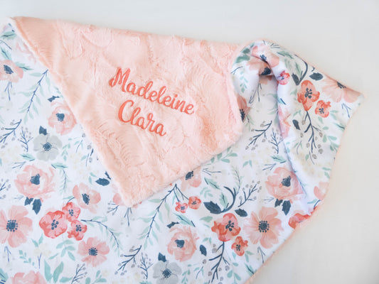 Spring Meadow Floral Baby Blanket