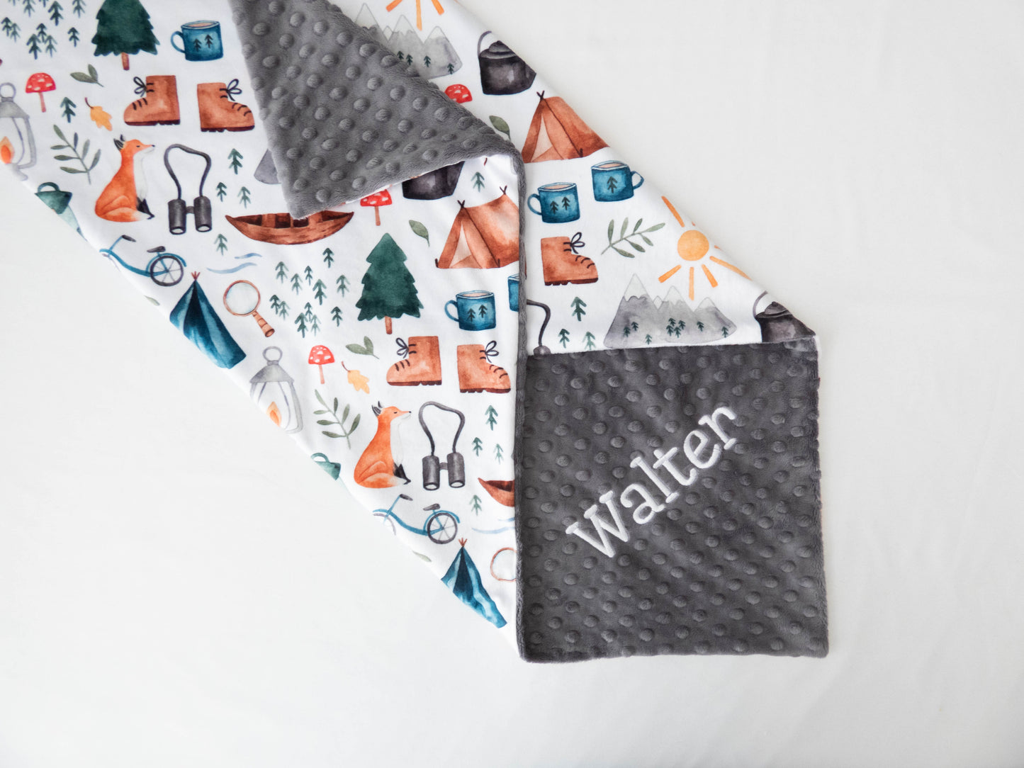 Camping Personalized Baby Blanket