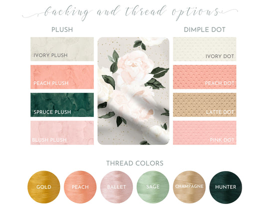 Vintage Blush Floral Child Blanket